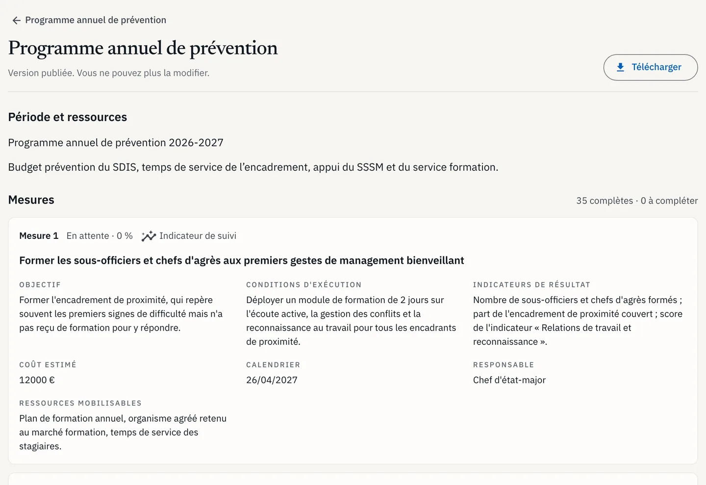 Programme annuel de prévention publié dans Odana&nbsp;: le détail de sa première mesure